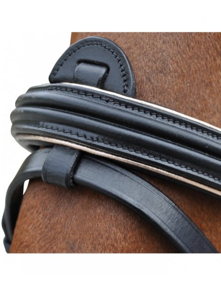 Canter RoseGold Snaffle Bridle with Rubber Reins