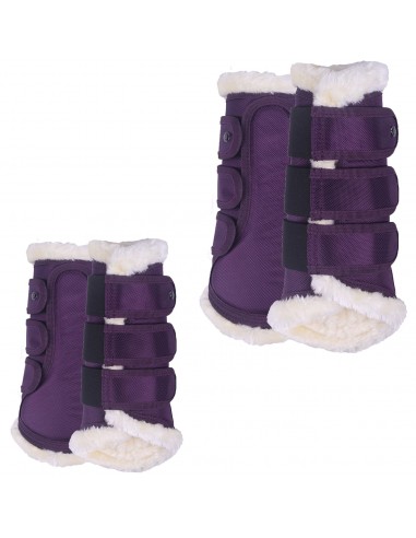 purple sheepskin boots