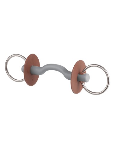 Beris Soft Snaffle Bit Tongue Port Bar