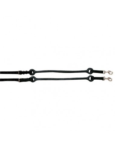 Long Rubber and Leather Training Reins