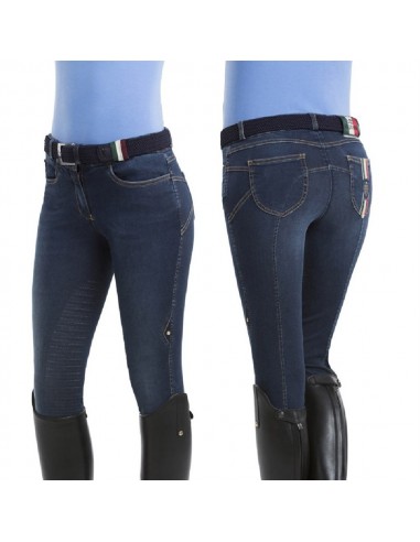 Pantalón de Equitación Equiline Tejano Alene FGrip Mujer