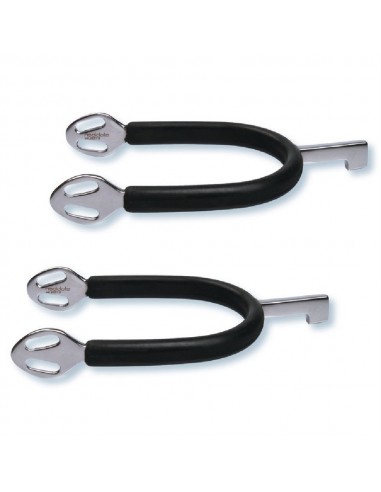 Stubben SEQ Rubber Lined Spurs with Offset Hammer